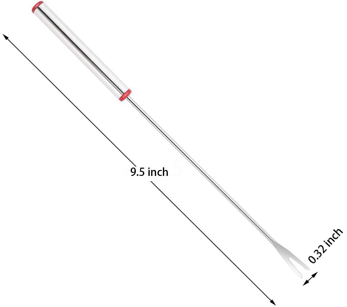 Stainless Steel Fondue Forks,Chocolate Dipping Fork With Heat Resistant Handle,For Chocolate Fountain Cheese Fondue,12 Pcs